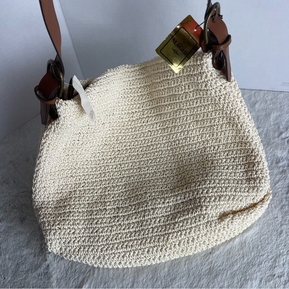 Vintage MAGID Paper straw tote. From Robisons May Store . - Picture 7 of 12